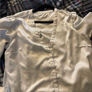 Express White Textured Blouse